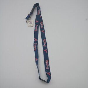 Lanyard Neck Clip Keychain  Atlanta Braves